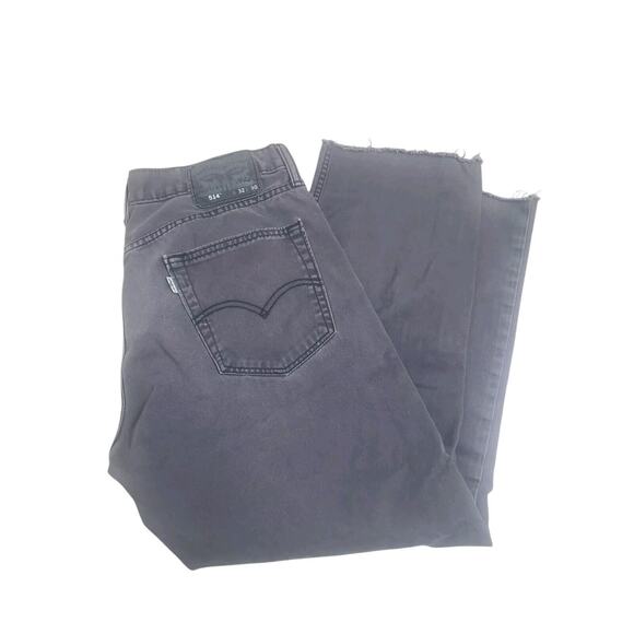 Levis 514 Jeans 32 X 30 Gray Raw Hem - Picture 3 of 9